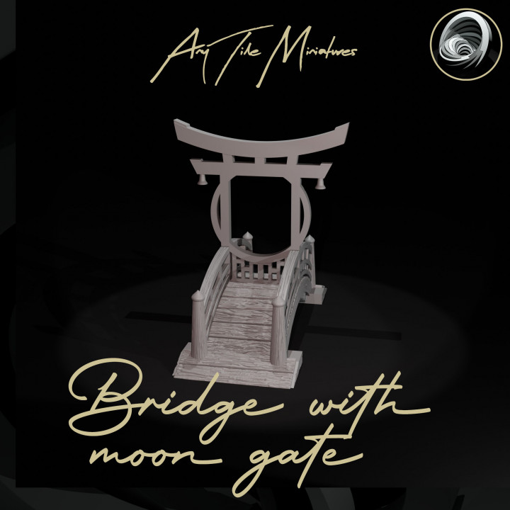 Japanese Bridge with Moon Gate image