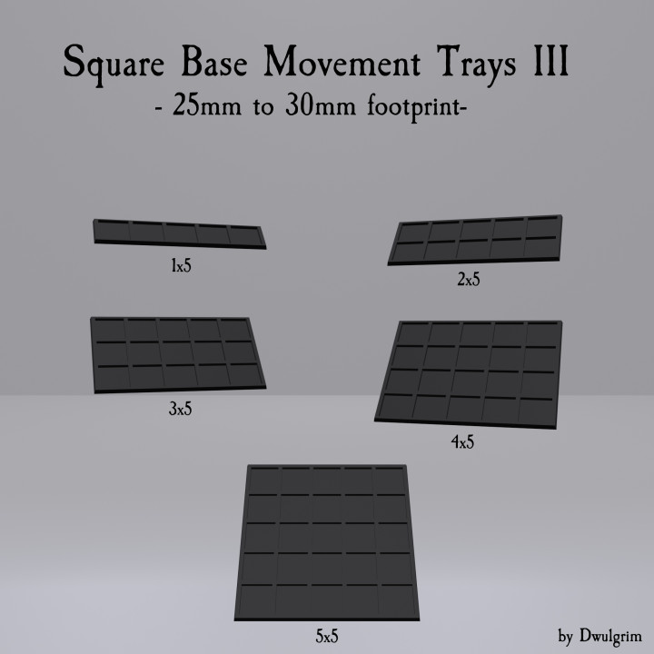 Movement trays III - 25mm square to 30mm square footprint adapter image