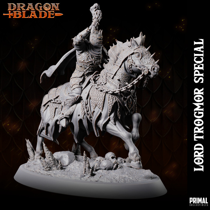 Death knight Boss Lord Trogmor on a horse - January 2024 - DRAGONBLADE- MASTERS OF DUNGEONS QUEST image
