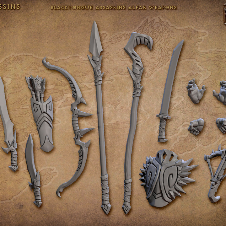 Standalone Weapons and Hands (Blacktongue Assassins) image