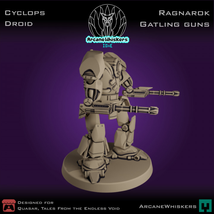 Cyclops droid with twin Ragnarok gatling guns image