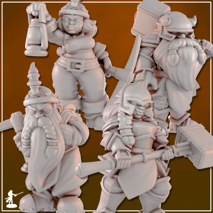 Labor Caste - Collection [PRE-SUPPORTED] | Old Dwarves of the Mountain image