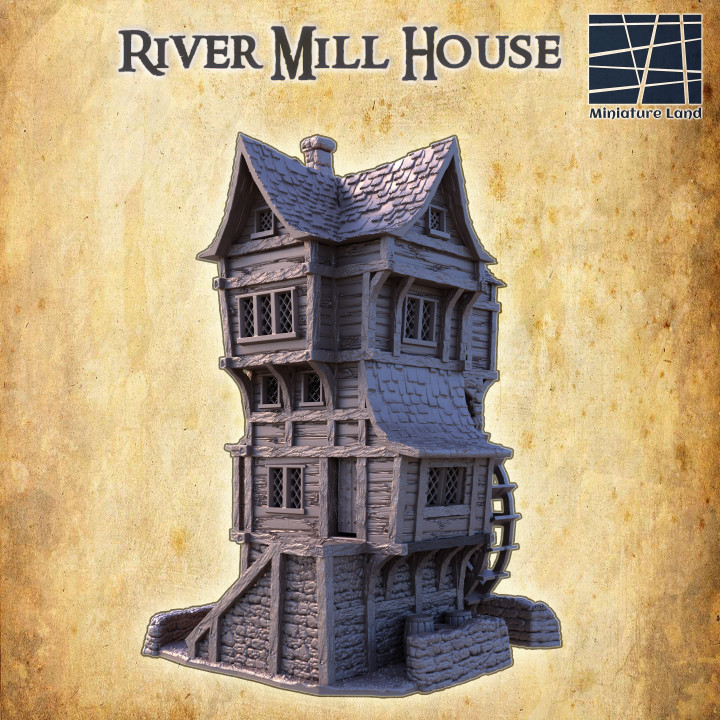 River Mill House - Tabletop Terrain - 28 MM