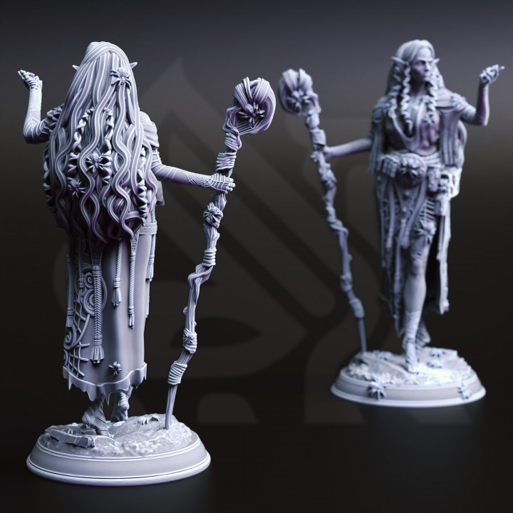 3D Printable Drow Arachnomancer - Irinia by DM Stash