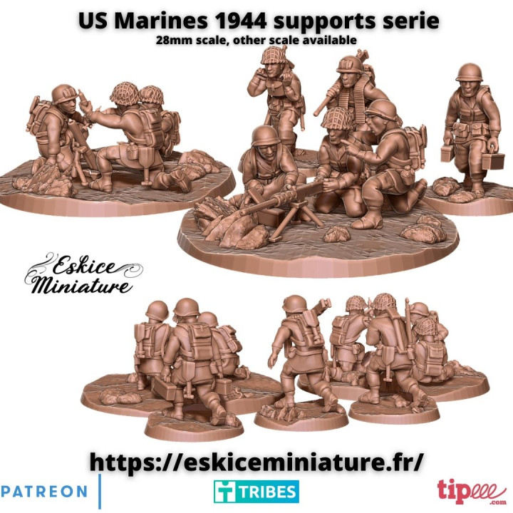 US marines 1944 serie supports x9 - 28mm image