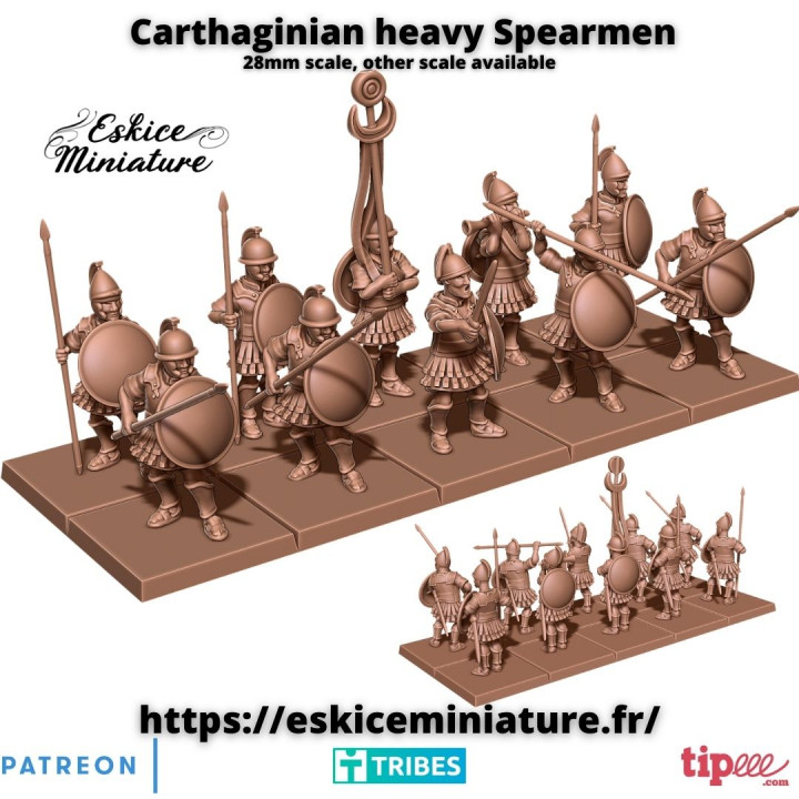Carthaginian heavy spearmen - 28mm image