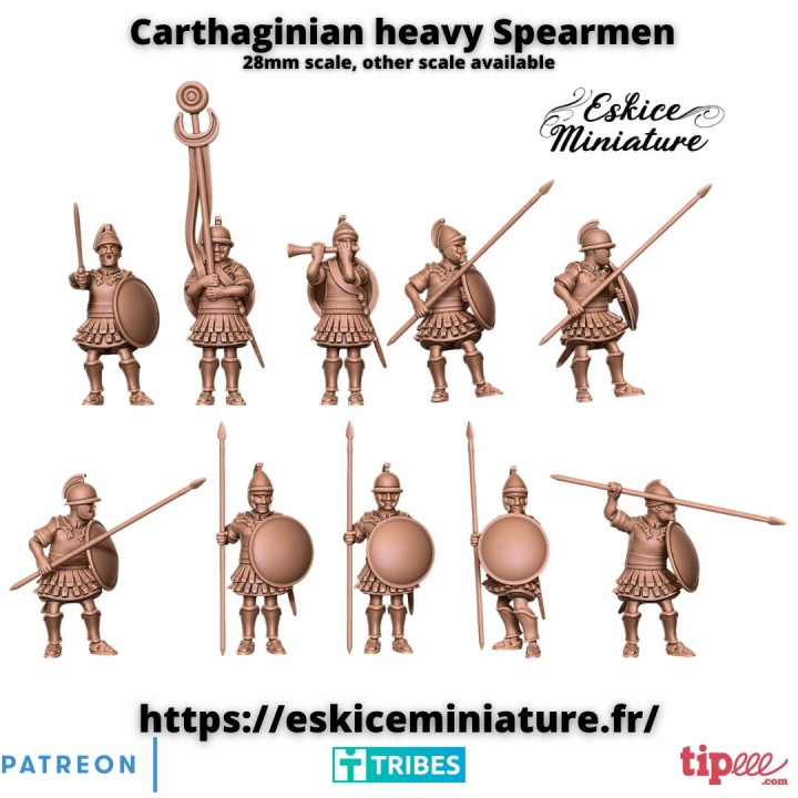Carthaginian heavy spearmen - 28mm image