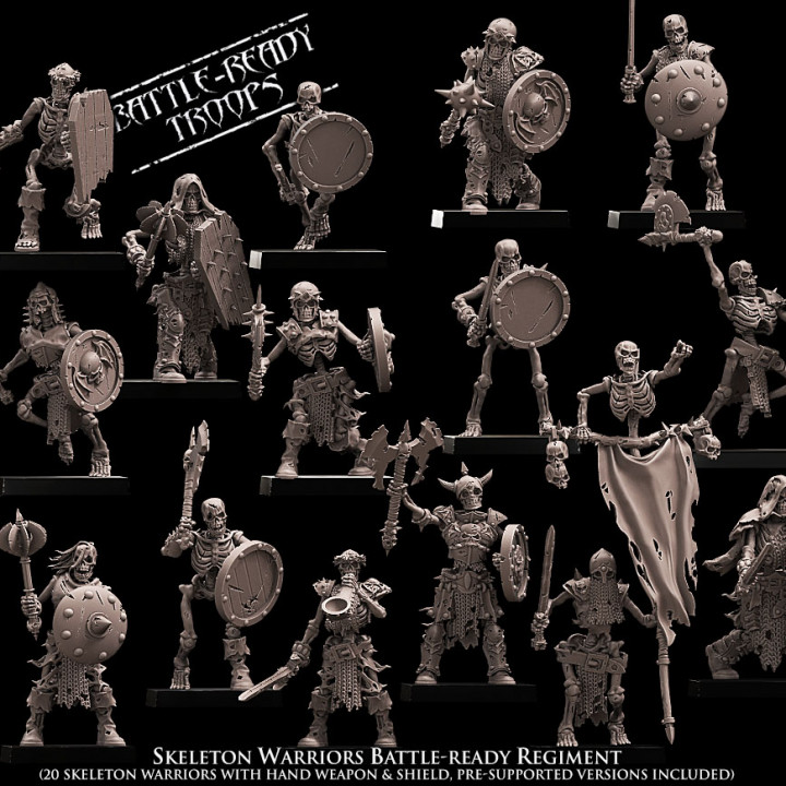 Skeleton Warriors Battle-Ready regiment (20 Skeletons) image