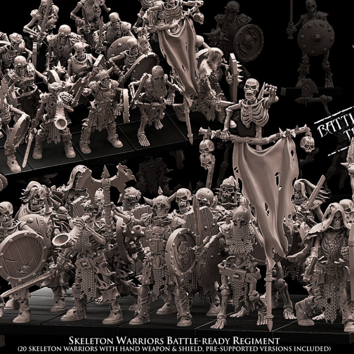 Skeleton Warriors Battle-Ready regiment (20 Skeletons) image