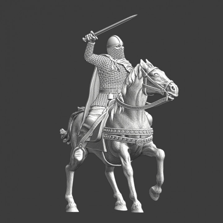 3d Printable Mounted Viking Lord - Wargaming Commander By Northern 