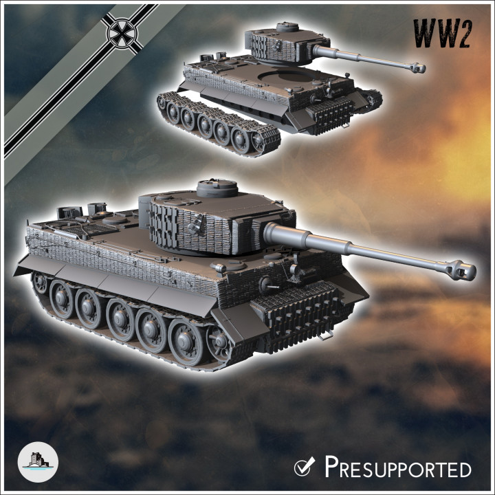 German WW2 vehicles pack No. 4 (Tiger I and variants) - Germany Eastern Western Front Normandy Stalingrad Berlin Bulge WWII image
