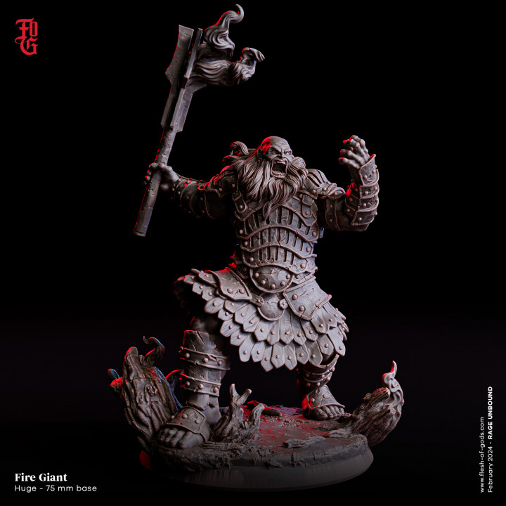 3D Printable Fire Giant by Flesh of Gods