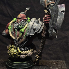 Picture of print of Sidhar, The Peaceful (Orc Barbarian) - Bust
