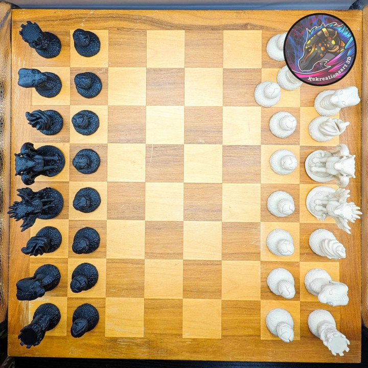 Dragon Chess Set Pieces image