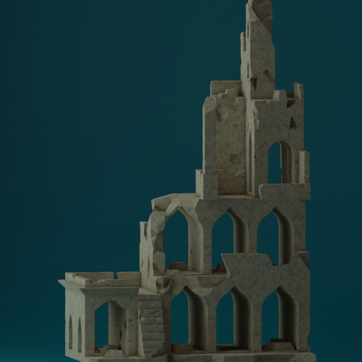 Easy-Print Ruins: 3D Printable Without Supports