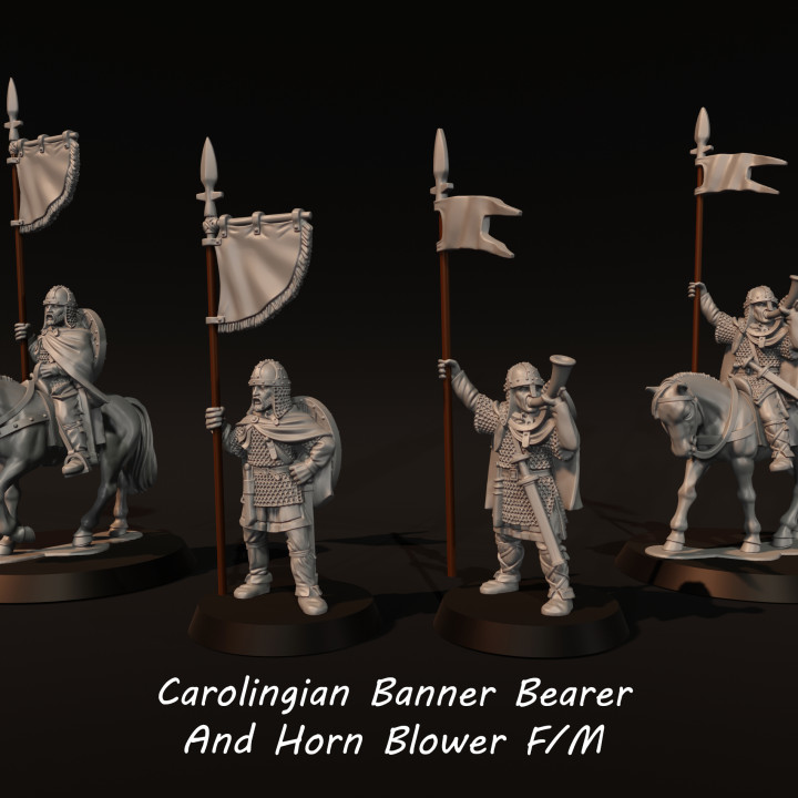 Carolingian Banner Bearer And Hornblower F/M