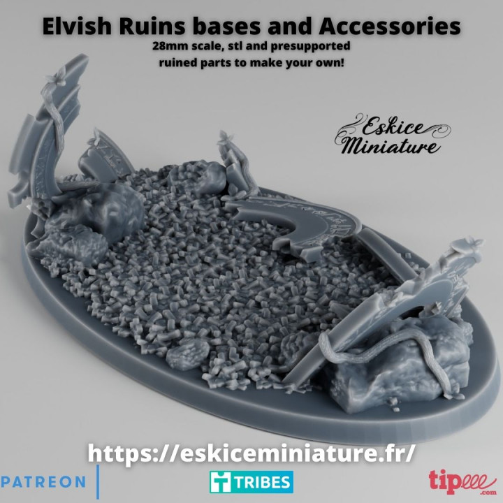 Elvish ruins bases and accessories - Make your own ! image
