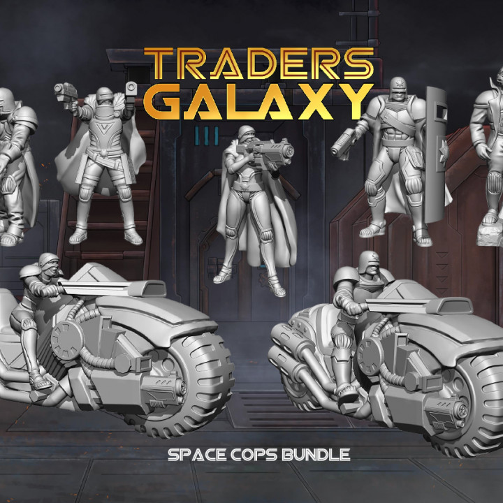 Space Cop Bundle - Approximately 28mm scale image