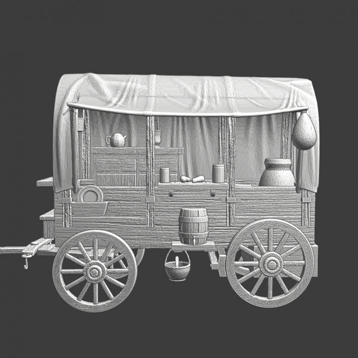 Medieval wagon shop - food and drinks to go image