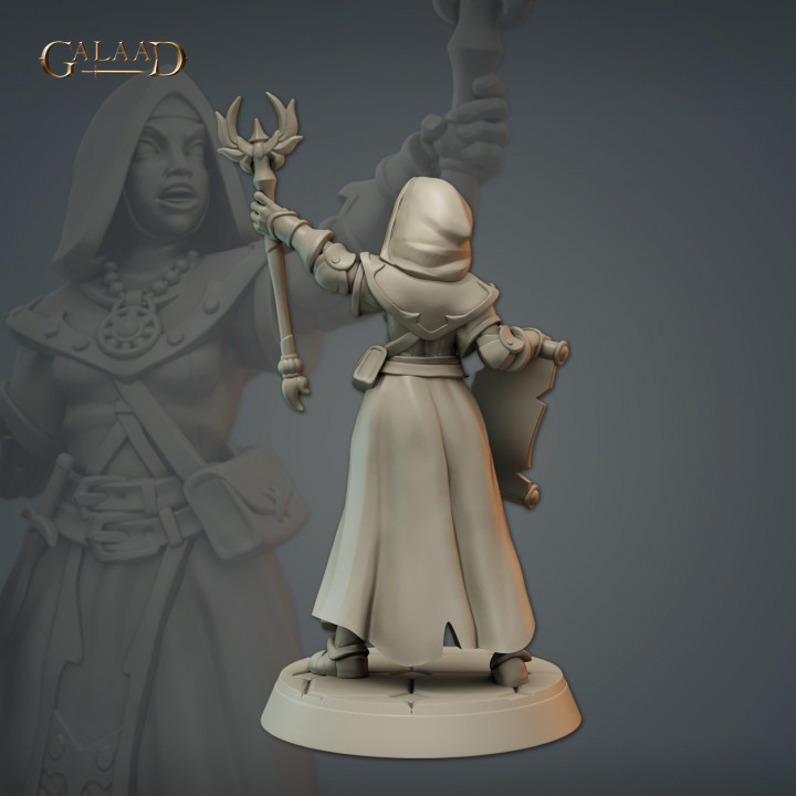 Female battle priest scepter