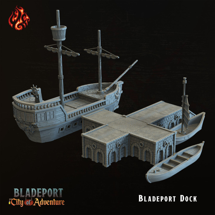 Bladeport Docks, Cargo Ship and Boats image