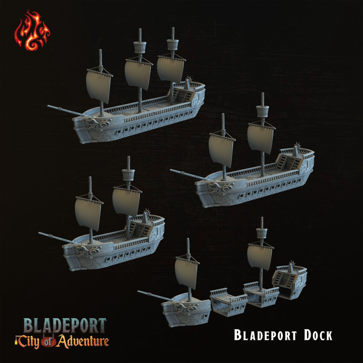 Bladeport Docks, Cargo Ship and Boats image