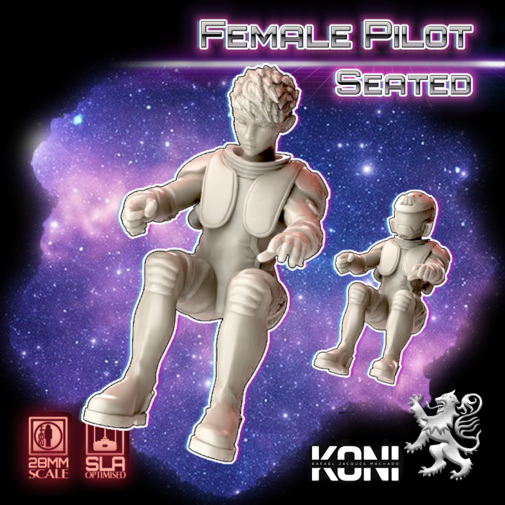 28mm Female Pilot Seated image