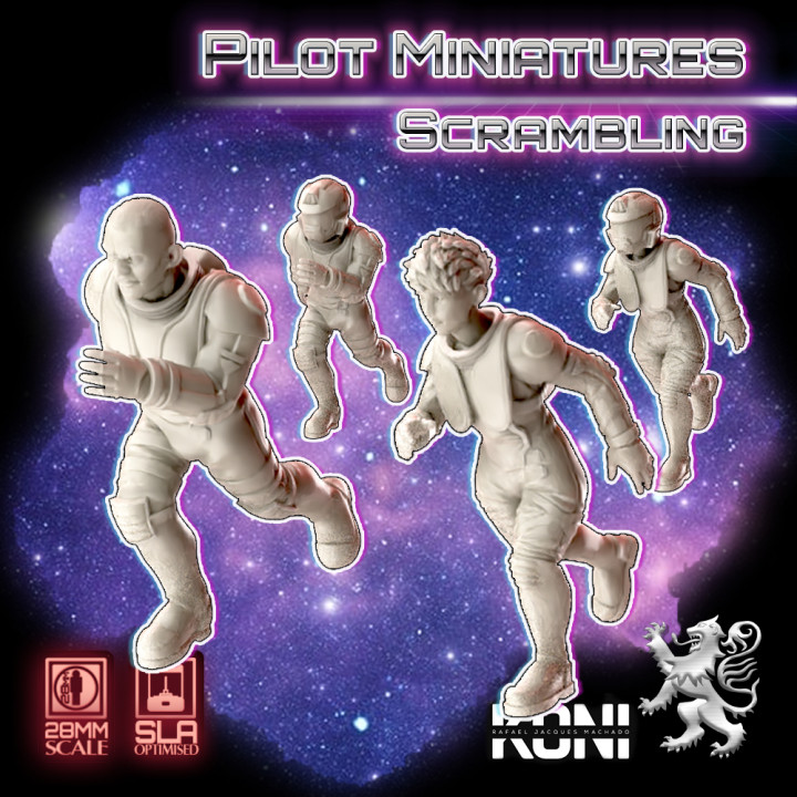 28mm PIlot Miniatures Scrambling image