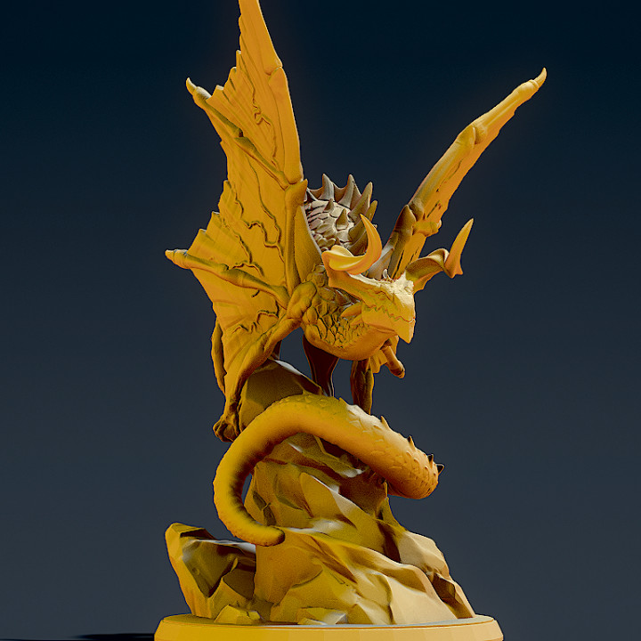 3d Printable Yellow Dragon By Minishev