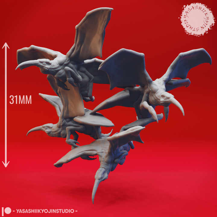 Stirge Swarm - Tabletop Miniature (Pre-Supported) image