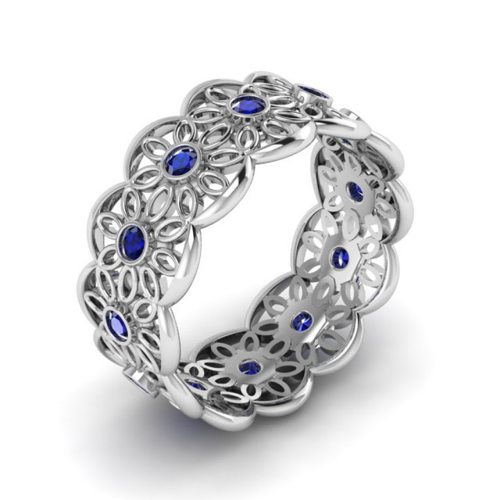 Beautiful Ladies Ring 3D Model image