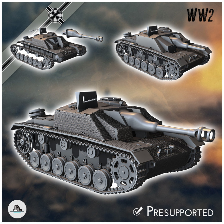 German WW2 vehicles pack No. 5 (StuG Sturmhaubitze III and variants) - Germany Eastern Western Front Normandy Stalingrad Berlin Bulge WWII image