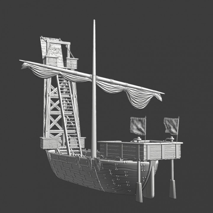 Medieval warship - Siege tower version image