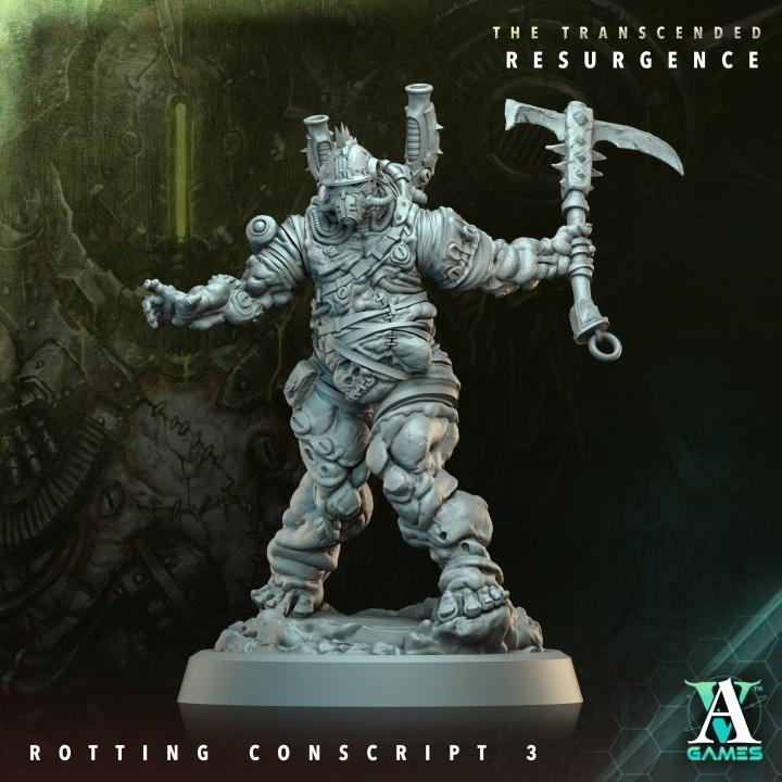 3D Printable Rotting Conscript by Archvillain Games