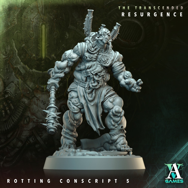 3D Printable Rotting Conscript by Archvillain Games