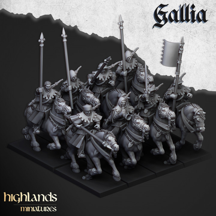 Mounted Men at Arms - Highlands Miniatures image