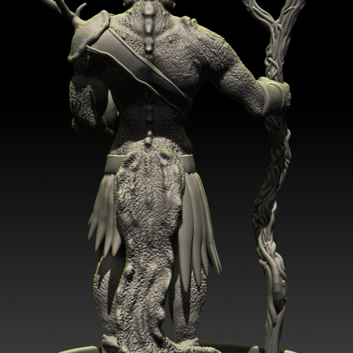 3D Printable Lizardfolk Druid - 32mm by Miklós Patyi