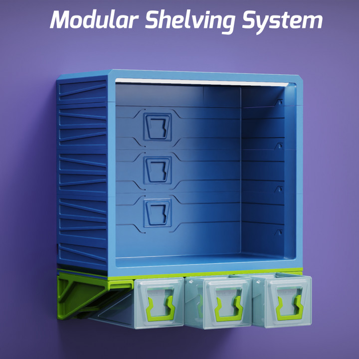 3D Printable Printable Accessories - Modular Shelving System by ...
