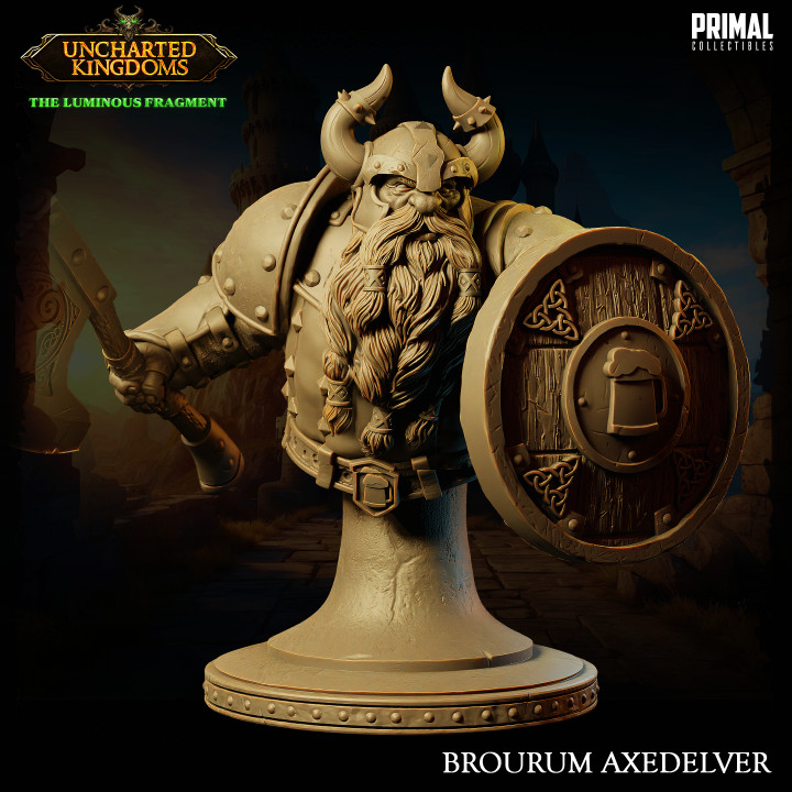 Dwarf - Brourum Axedelver - Bust - February 2024 - Uncharted Kingdoms