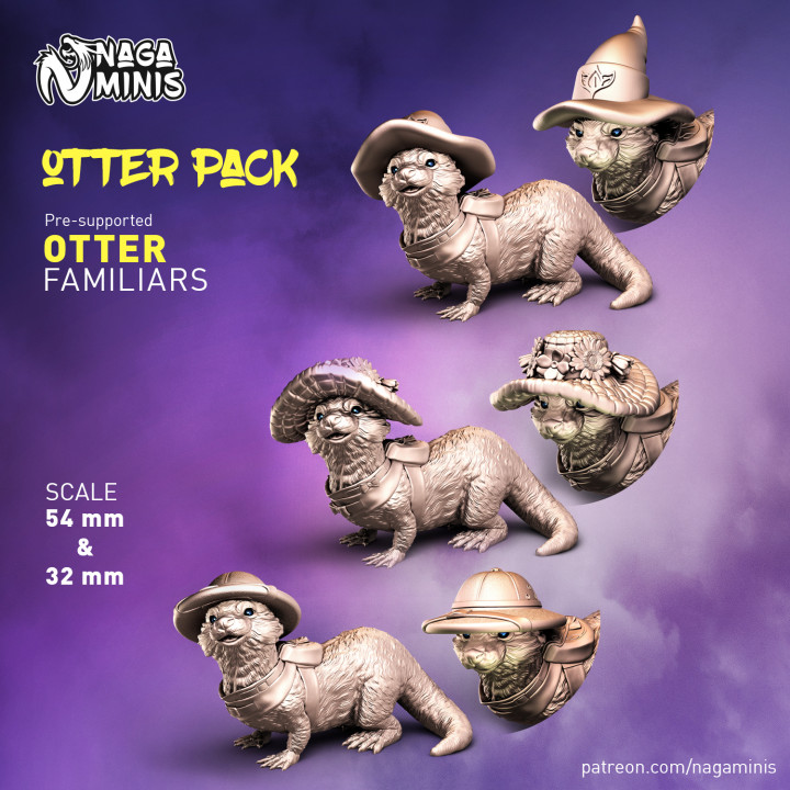 (Pre-supported) Set of Otter Familiars image