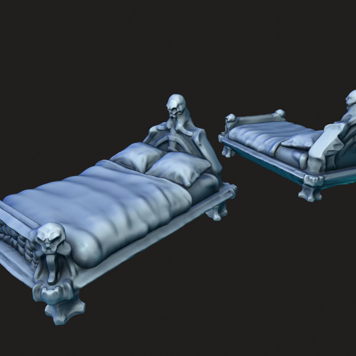 Bed in gothic style