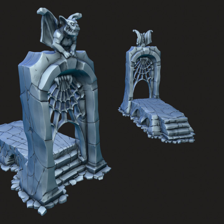 Ramp, platform gothic style.