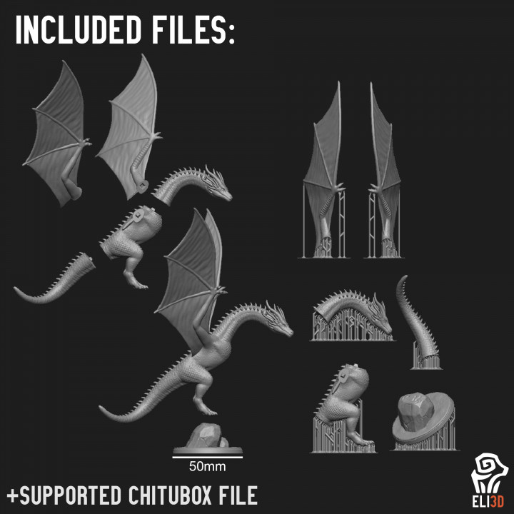 3D Printable Dragons by ELI 3D 3D Printable Dragons by ELI 3D