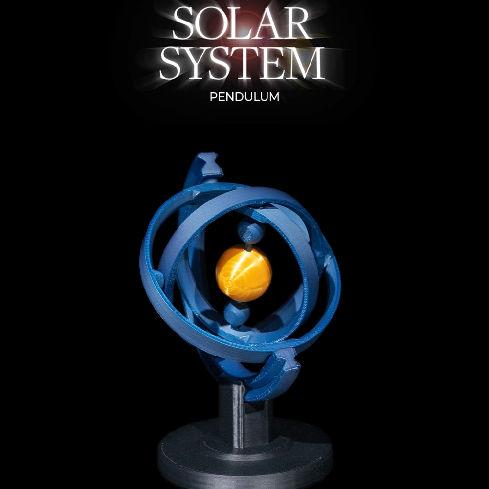 3D Printable Solar System Pendulum by Stlflix, image size:1000x1000