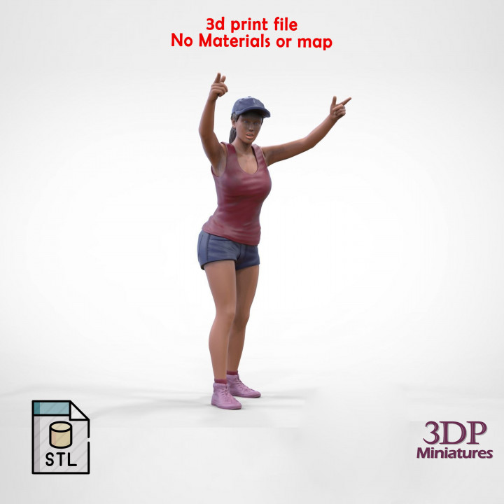 N1 standing person for racetracks or spectator 3D print model