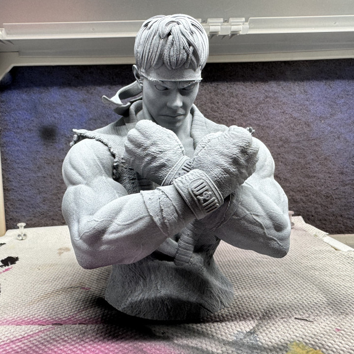 3D Printable Ryu Bust (Street Fighter) by Zmodels