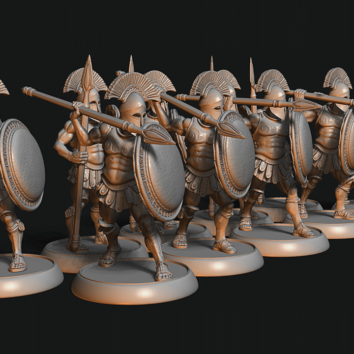 Ancient Greek Hoplitas - City Guard x10 - 32mm image