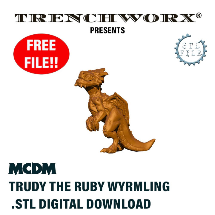 MCDM - Trudy, The Ruby Dragon Wyrmling image