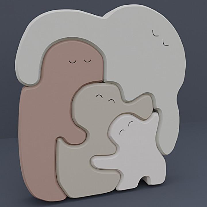 UNIQUE 3D FAMILY PUZZLE: A PERSONALIZED KEEPSAKE FOR YOUR LOVED ONES image