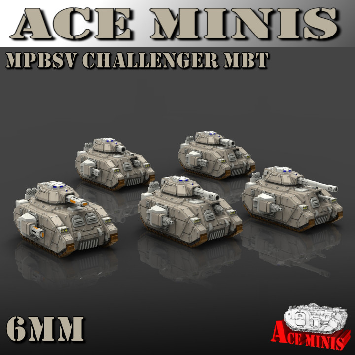 6mm MPBSV Challenger Medium Battle Tank image